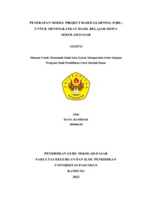 PENERAPAN MODEL PROJECT BASED LEARNING (PJBL) UNTUK MENINGKATKAN HASIL ...